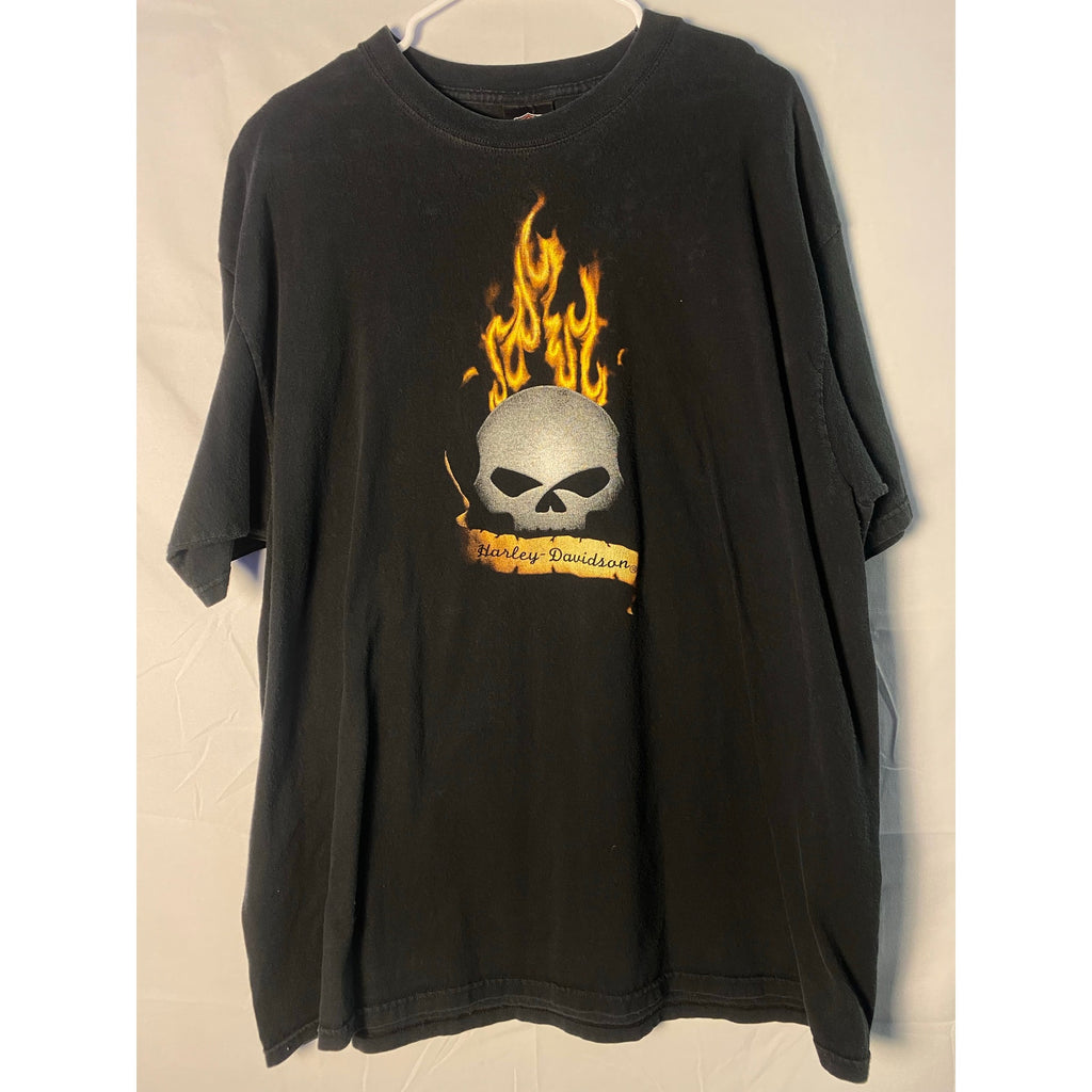 Harley Davidson Cancun, Mexico Skull Graphic Print Black Shirt Men's Size M/L?