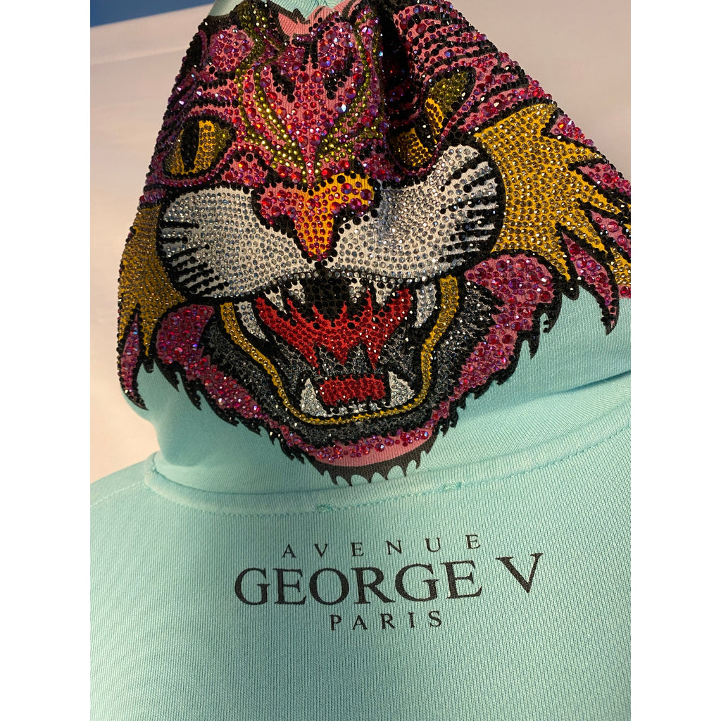Avenue George Sparkle Aqua Hoodie