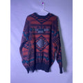 Vintage 90s Southwest Aztec Tribal Pattern Acrylic Knit Sweater Pullover Mens XL