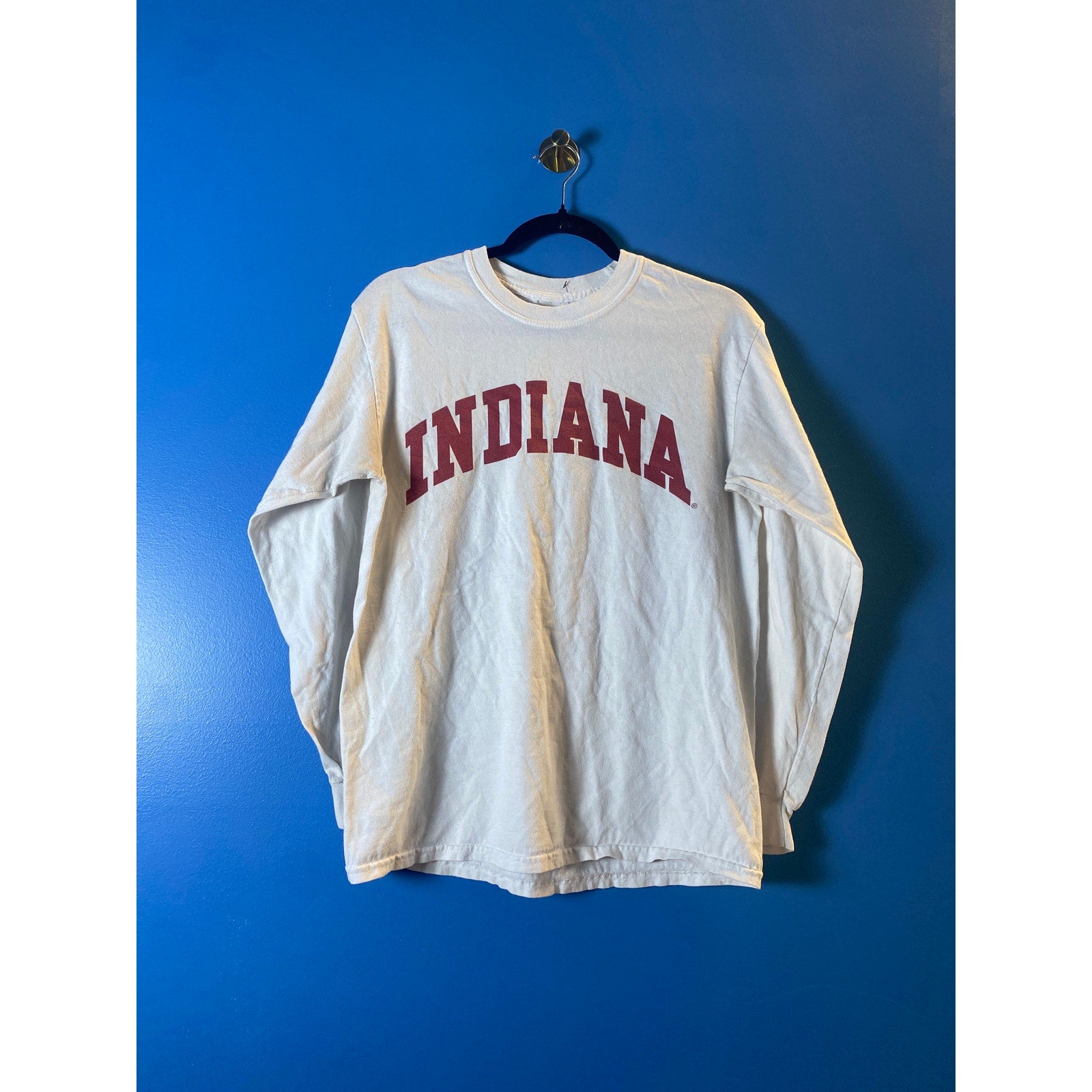 IU INDIANA Hoosiers Print Long Sleeve Shirt Crew Neck Women's Size Medium