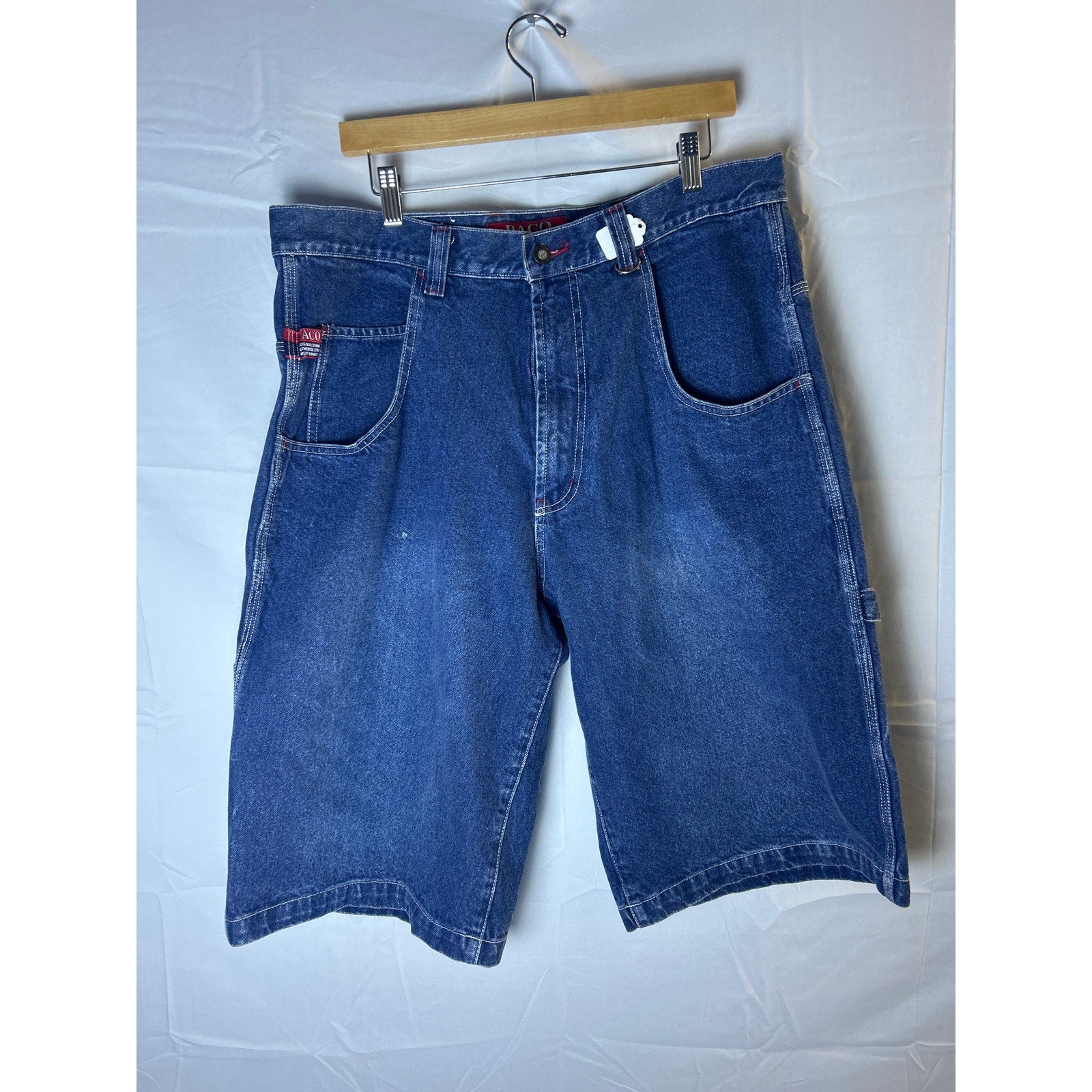Paco Blue Denim Bermuda Shorts 5-Pockets Casual Shorts Men's Size 36