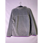 &nbsp;Patagonia Soft Fleece Re-Tool Snap-T Pullover Jacket Gray Purple Women's Large