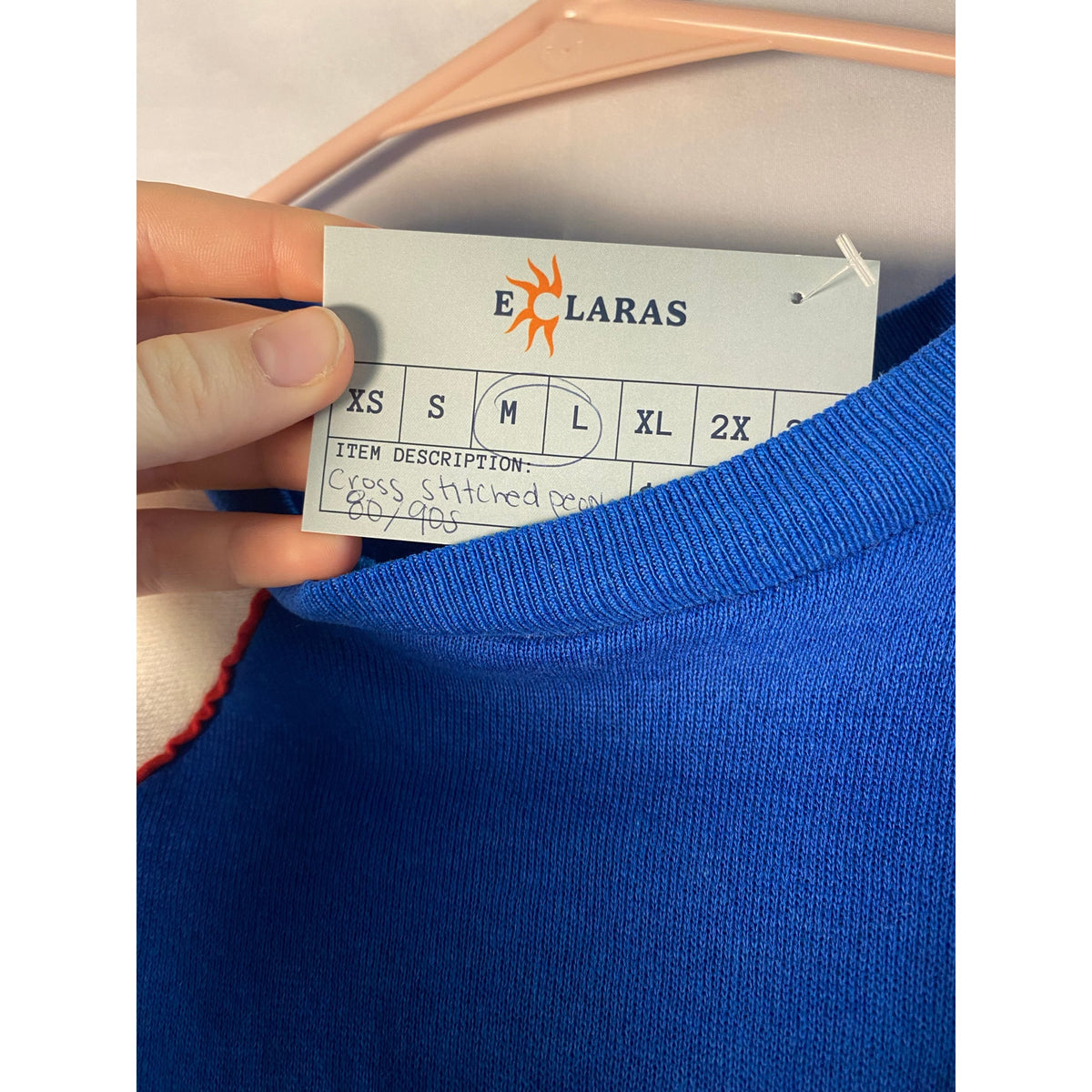 Cross stitched people Crewneck