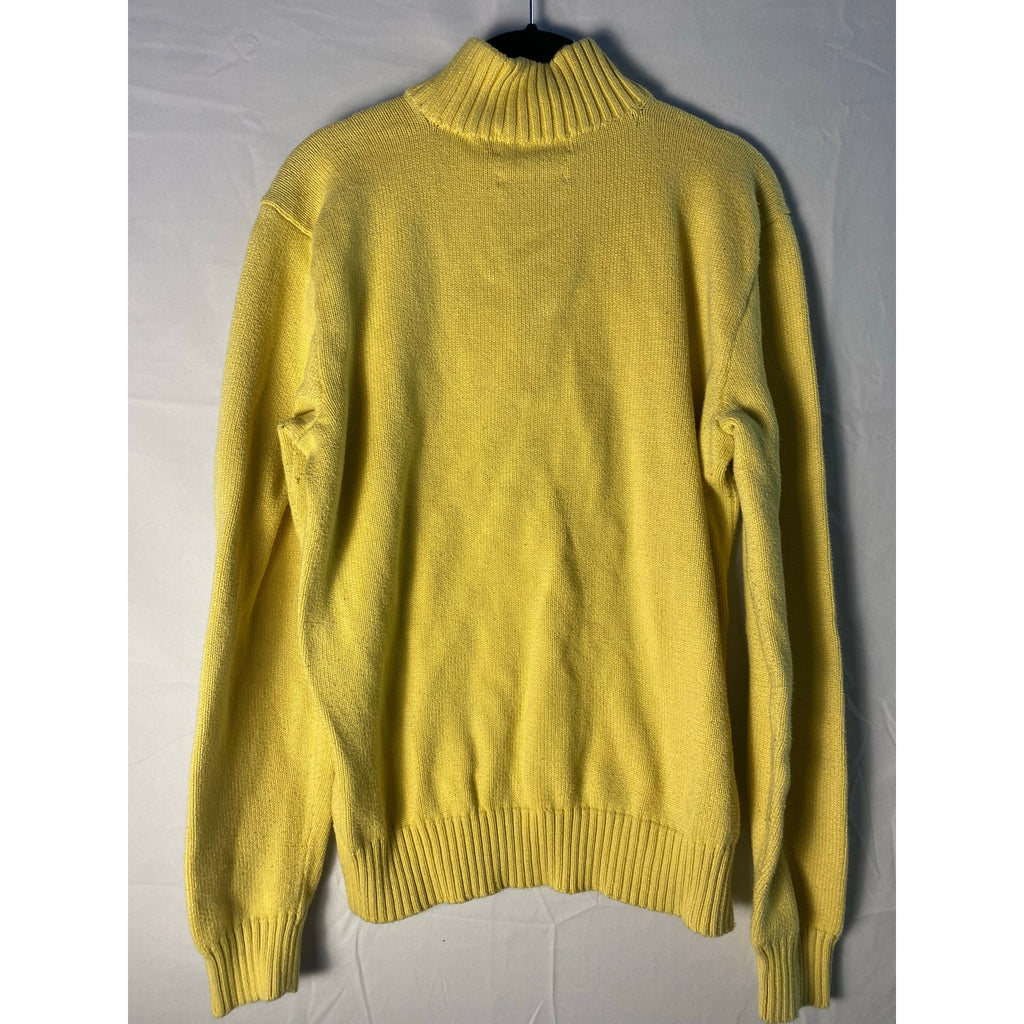 Vintage Polo by Ralph Lauren Yellow Polo Sweater Quarter Zip Pullover Size Small