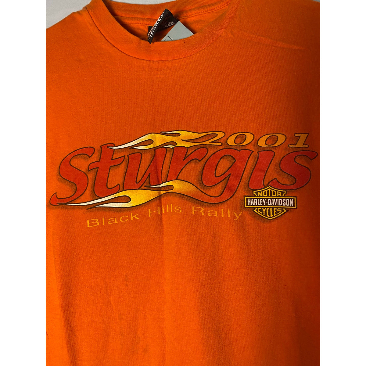 Y2K Harley Davidson Black Hills Rapid City, South Dakota Orange Shirt XL/2XL?
