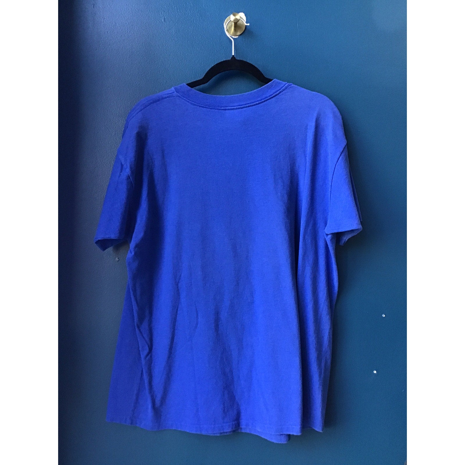 Vintage Sun Sportswear United States of America Flag Print Blue Shirt Large