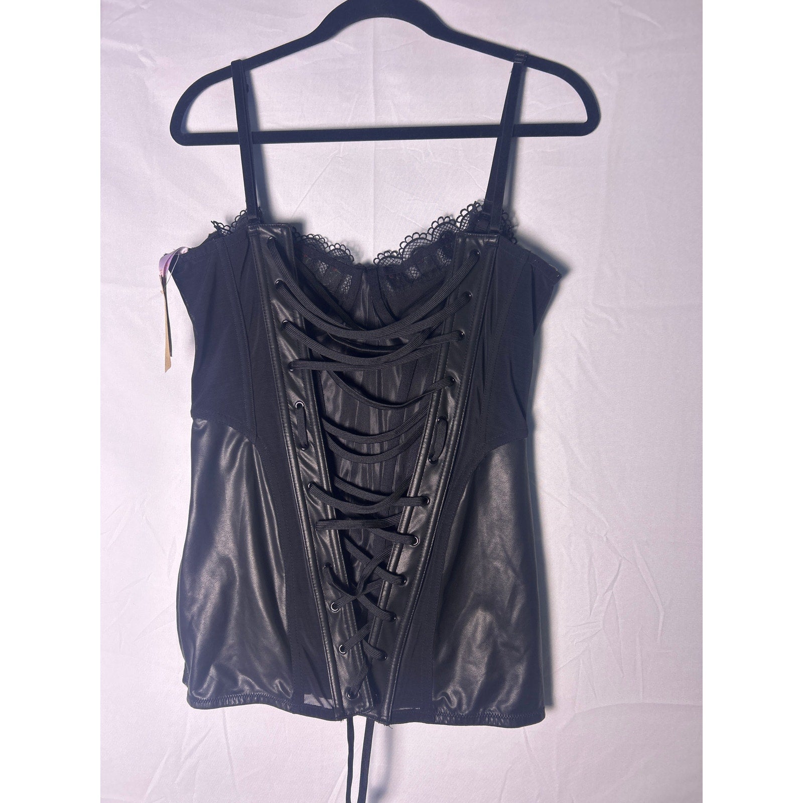 Savage X Fenty Renaissance Rose Black Corset Women's Size Large