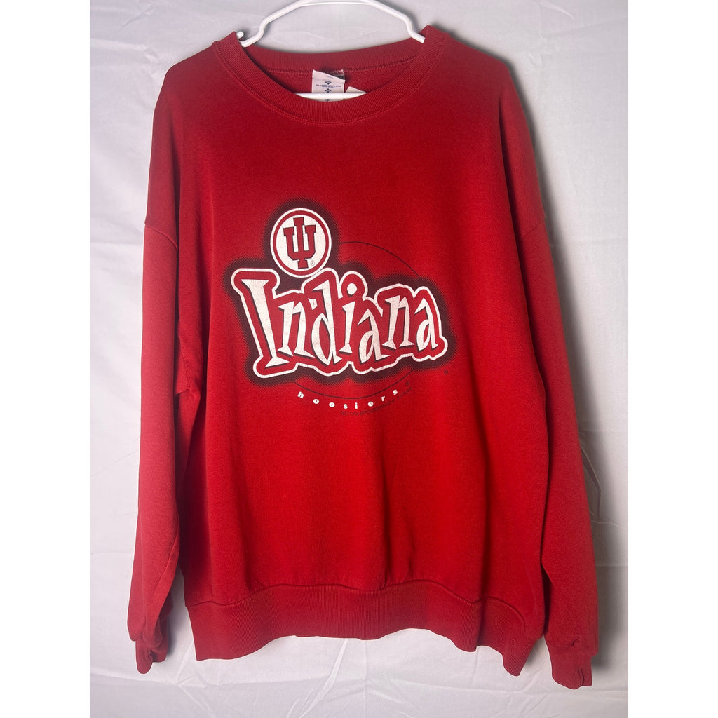 Jerzees IU Indiana Hoosiers Graffiti Red Crew Neck Pullover Sweatshirt Womens 2X
