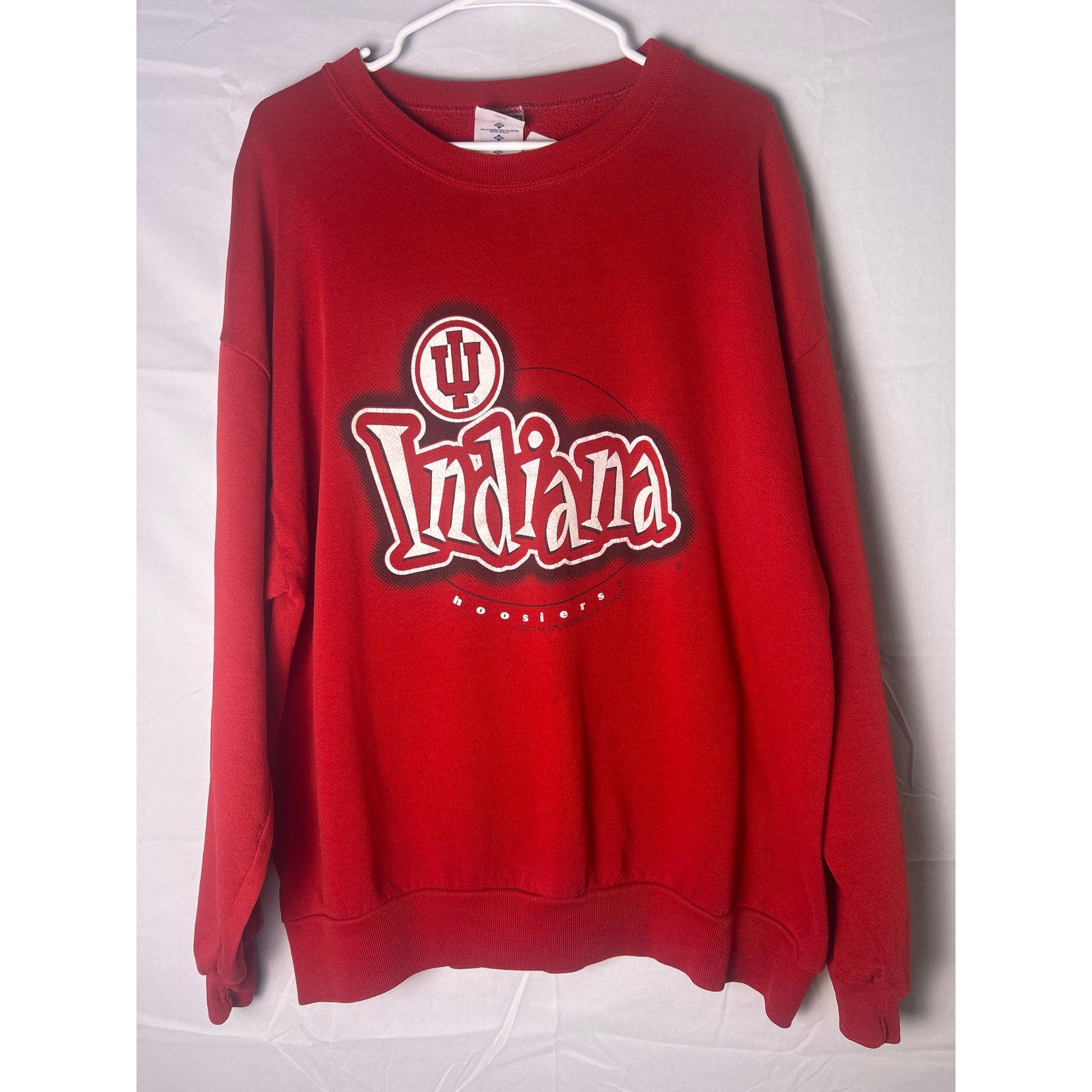 Jerzees IU Indiana Hoosiers Graffiti Red Crew Neck Pullover Sweatshirt Womens 2X