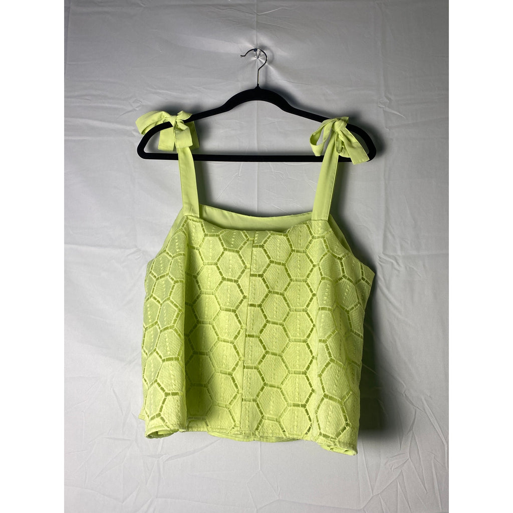 Ryegrass Square Neck Sleeveless Green Tank Top Women's Size Large