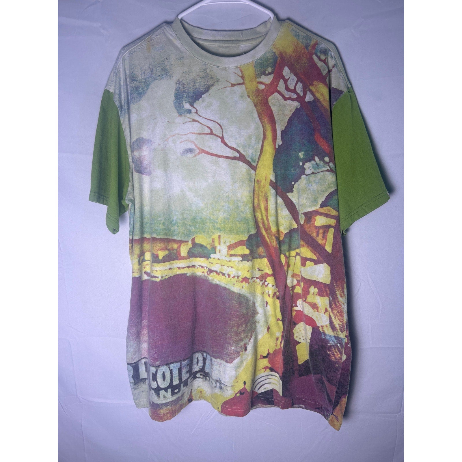 Y2K Phat Farm Art Allover Print Short Sleeve Shirt Men's Size 2XL