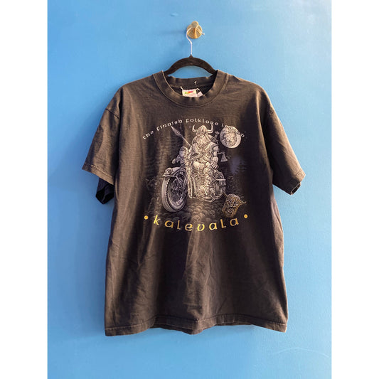 Fruit of the Loom The Finnish Folklore Legend Kalevala Black Shirt Women's Large
