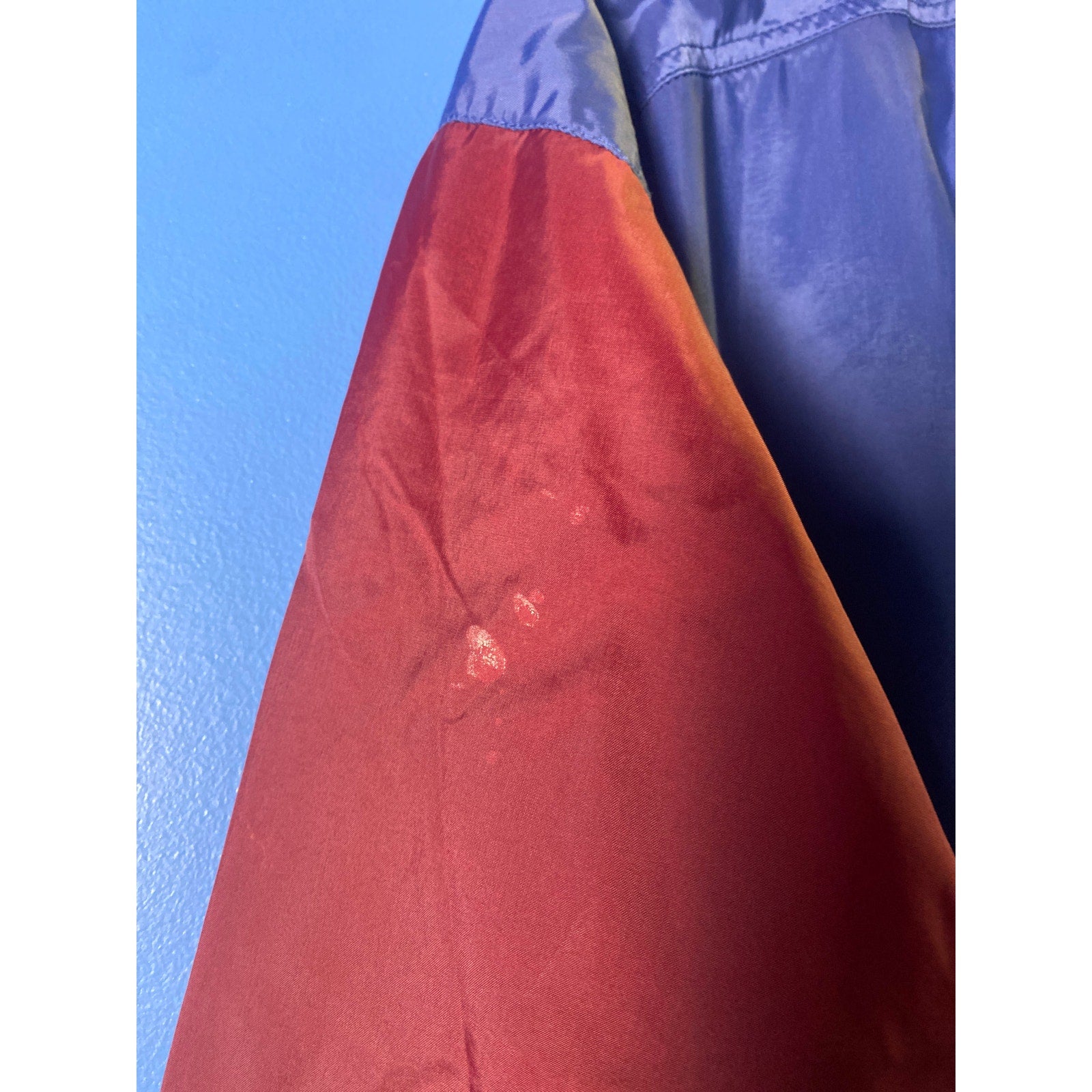 Vintage Nike Lightweight Zip Up Nylon Windbreaker Jacket Red Blue White Large