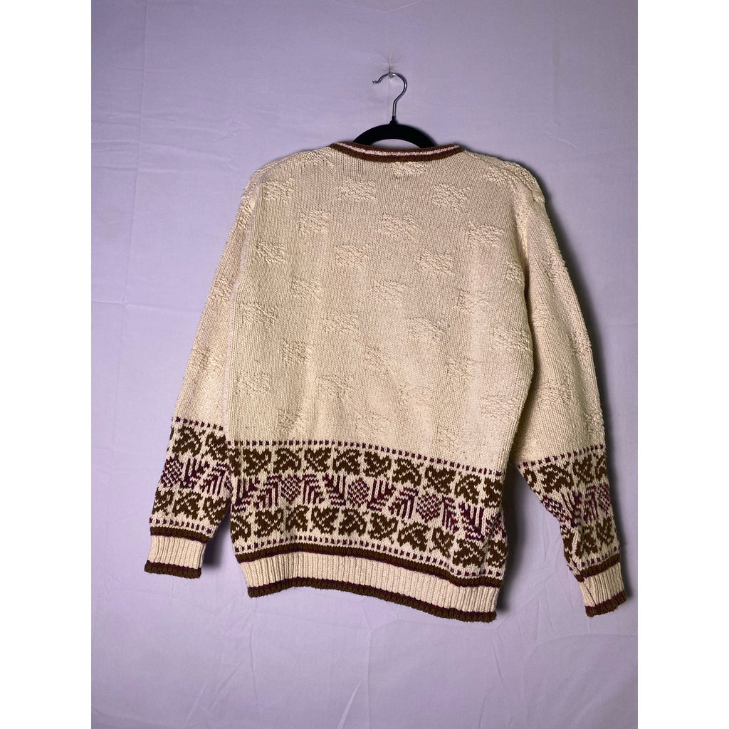 Vintage Cotton Harbor Embroidered Squirrel Knit Crewneck Sweater Pullover Medium