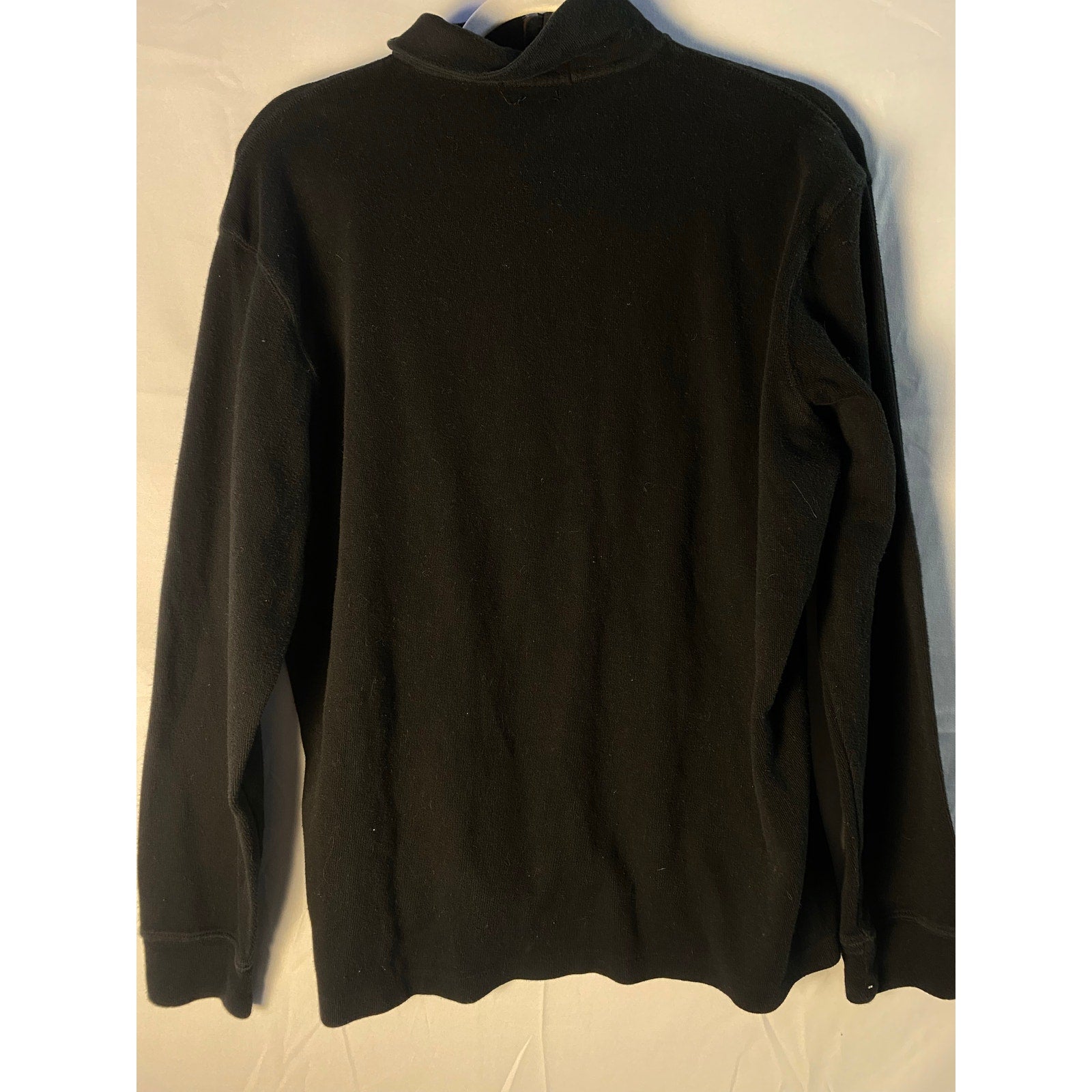 Vintage Polo by Ralph Lauren Black Polo Sweater Quarter Zip Pullover Size Large