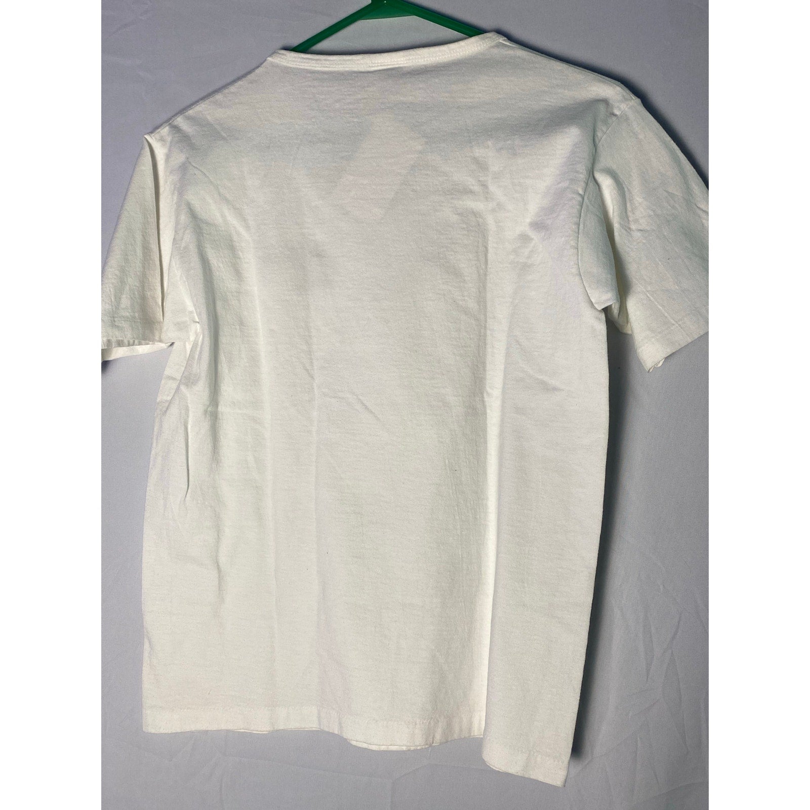 Anvil Embroidered Wyoming Floral White Shirt Round Neck Women's Size Medium