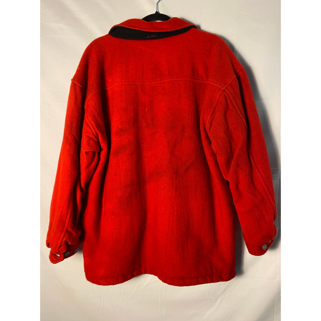 Heavy Weighted Red+Black Reversible Marlboro Zip-Up Coat