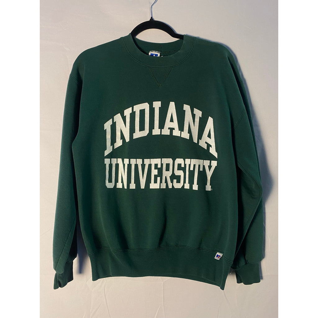 Russell Athletic IU Indiana University Green Crewneck Pullover Sweater Medium