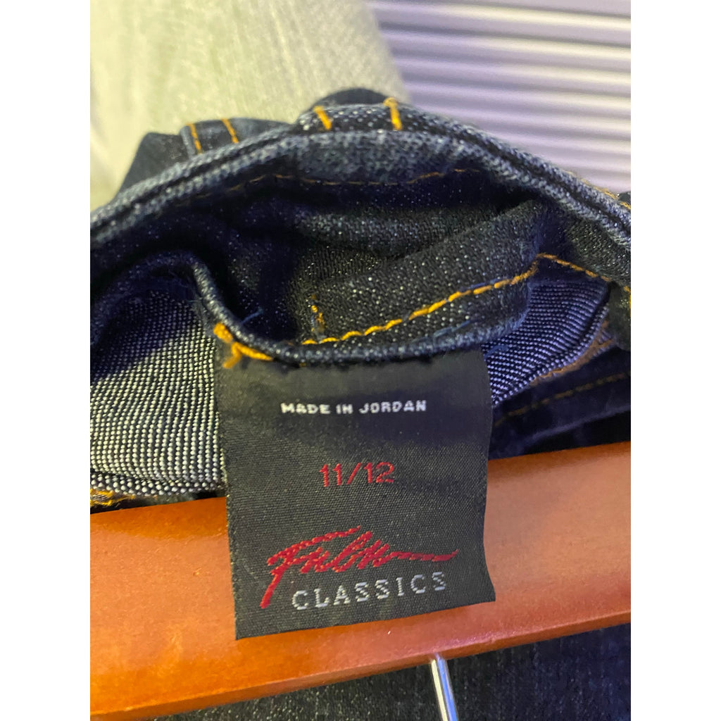 FUBU Ladies Classic Jeans Straight Leg Dark Wash 5-Pockets Junior Size 11/12