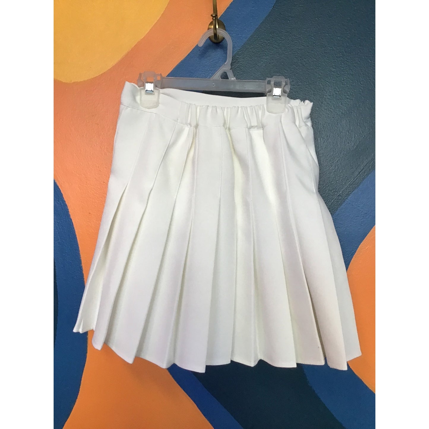White Side Zip Pleated Mini Tennis Skirt Women's Junior Size 4/6