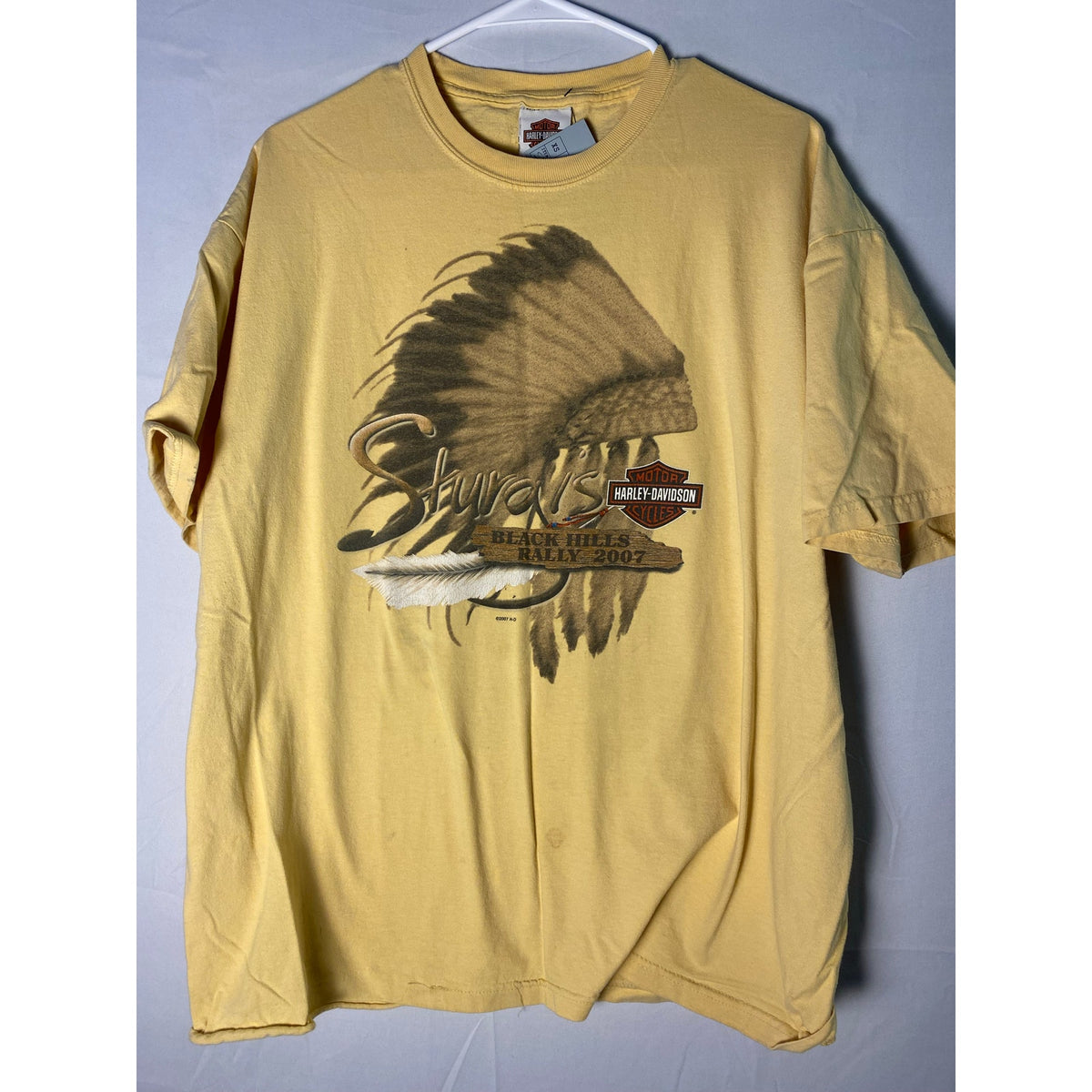 Harley Davidson STURGIS Devils Tower Run Black Hills Rally 2007 Shirt XL-2XL?