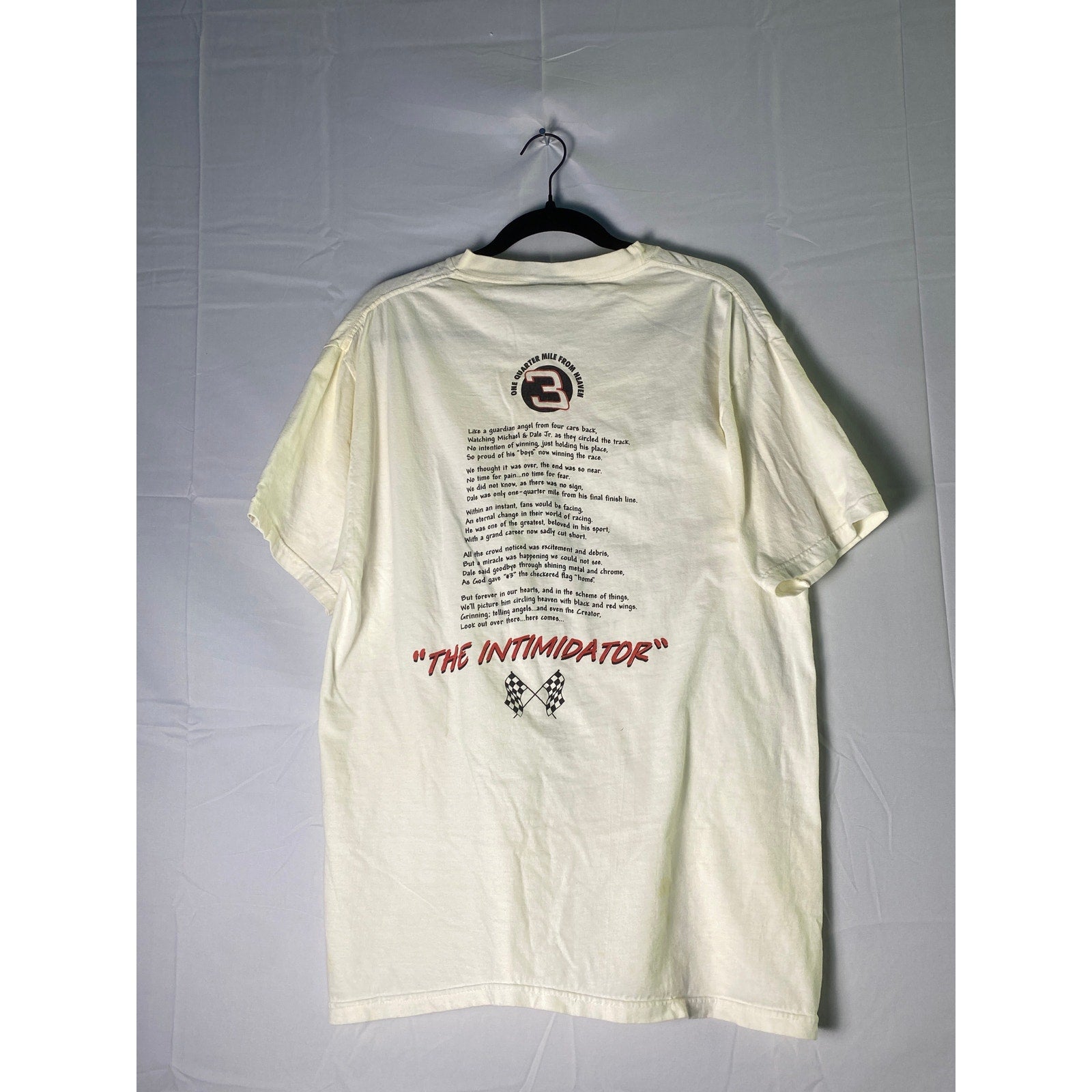 Dale Earnhardt Tribute To A Legend 1951-2001 Graphic Print Shirt Mens Size Large