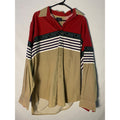 Roper Button Pearl Snap Shirt Multicolor Long Sleeve Brown Red Striped Size XL