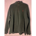 Vintage Polo by Ralph Lauren Green Polo Sweater Quarter Zip Pullover Logo 2XL