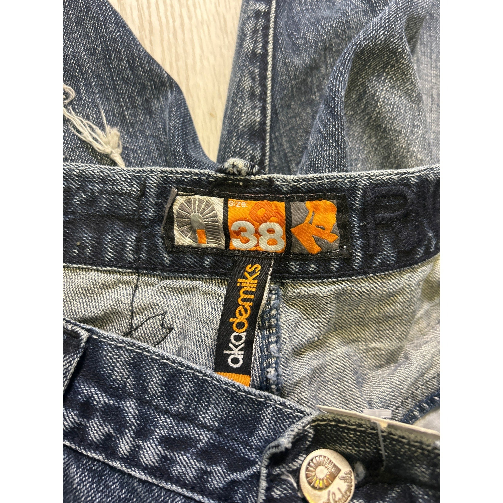 Vintage Y2K Akademiks Straight Leg Dark Wash Baggy Fit Jeans Men's Size 38/34