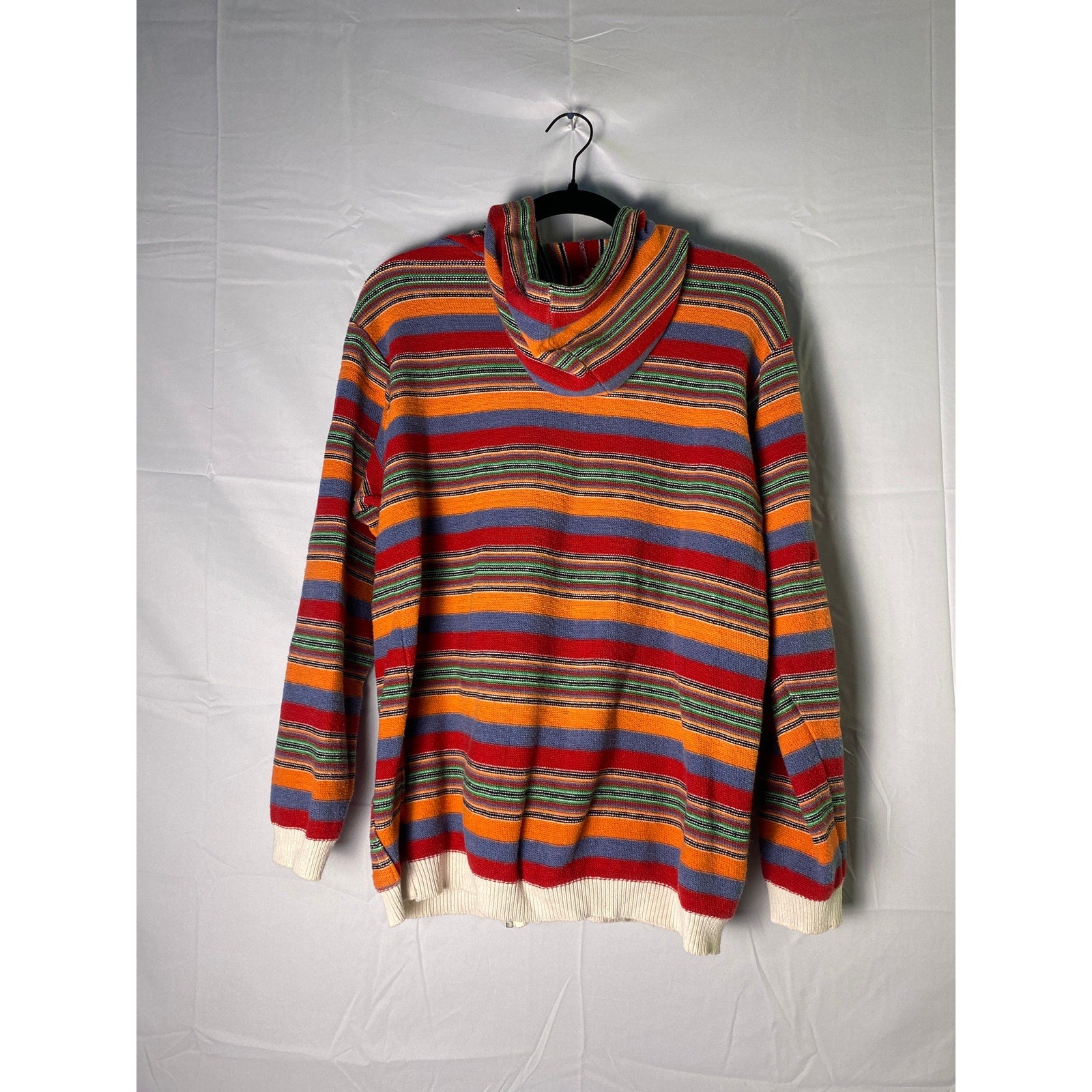 Vintage Olympic Gregory Grigoropoulos Full Zip Hoodie Sweater Multi Stripe Large