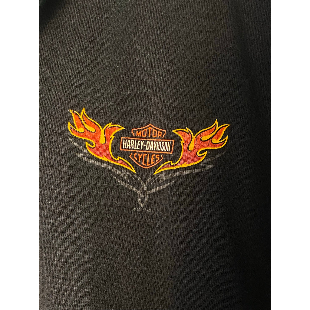 Harley Davidson INDYWEST Plainfield, Indiana Black Henley Shirt Men's L/XL