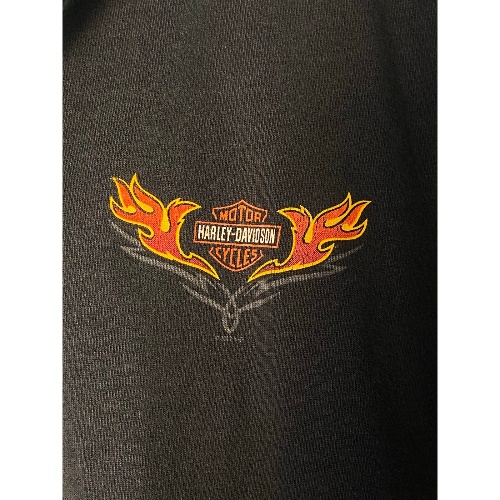 Harley Davidson INDYWEST Plainfield, Indiana Black Henley Shirt Men's L/XL