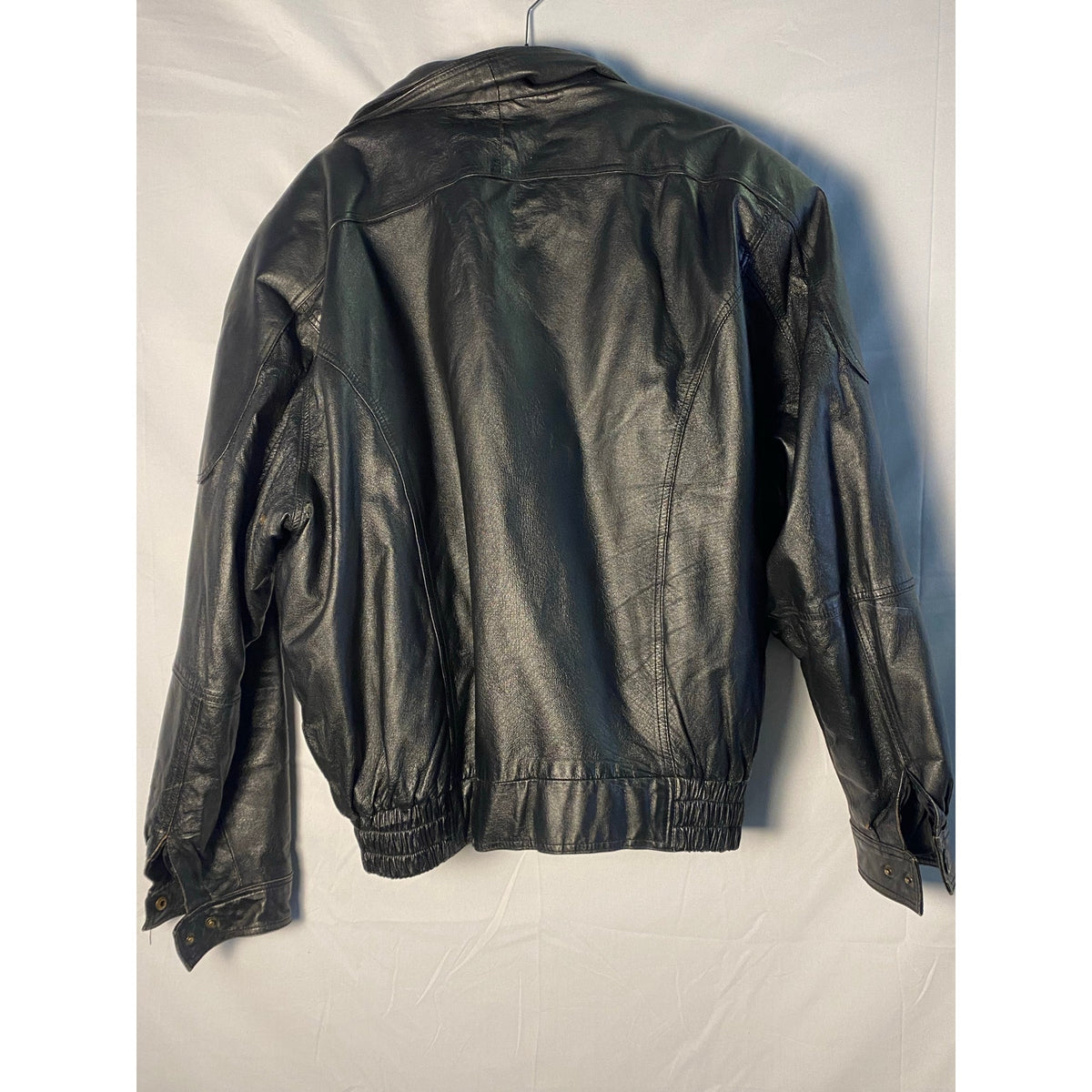 Vintage Real Work Insulated Black Genuine Leather Jacket