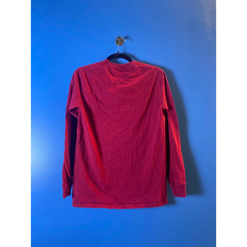 IU INDIANA Graphic Print Crew Neck Red Long Sleeve Shirt Women's Size Large