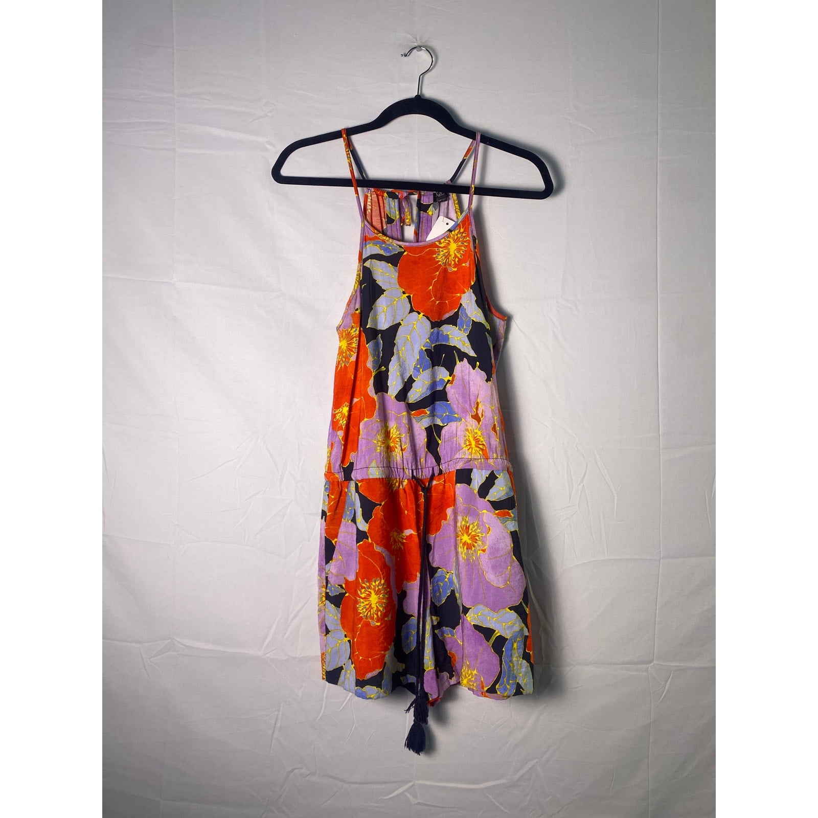 Ann Taylor LOFT Multicolor Floral Full Bloom Romper w/ Pockets Women's XS Petite