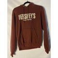 Hersheys Times Square Brown Pullover Hoodie Sweatshirt Men's Small Drawstring