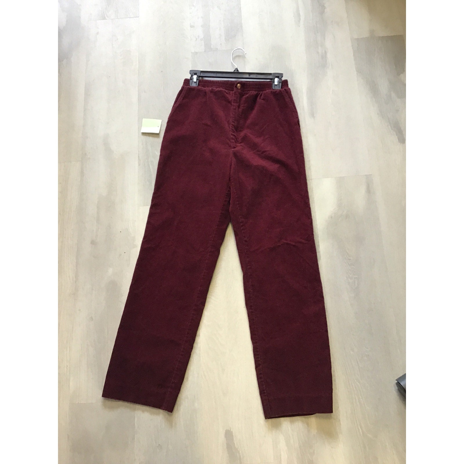 Vintage 70s-80s Deep Maroon Straight Leg Corduroy Pants Women's Size 12