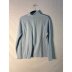 Lands' End Blue Quarter Zip Pullover Fleece Sweater Women's Size Medium