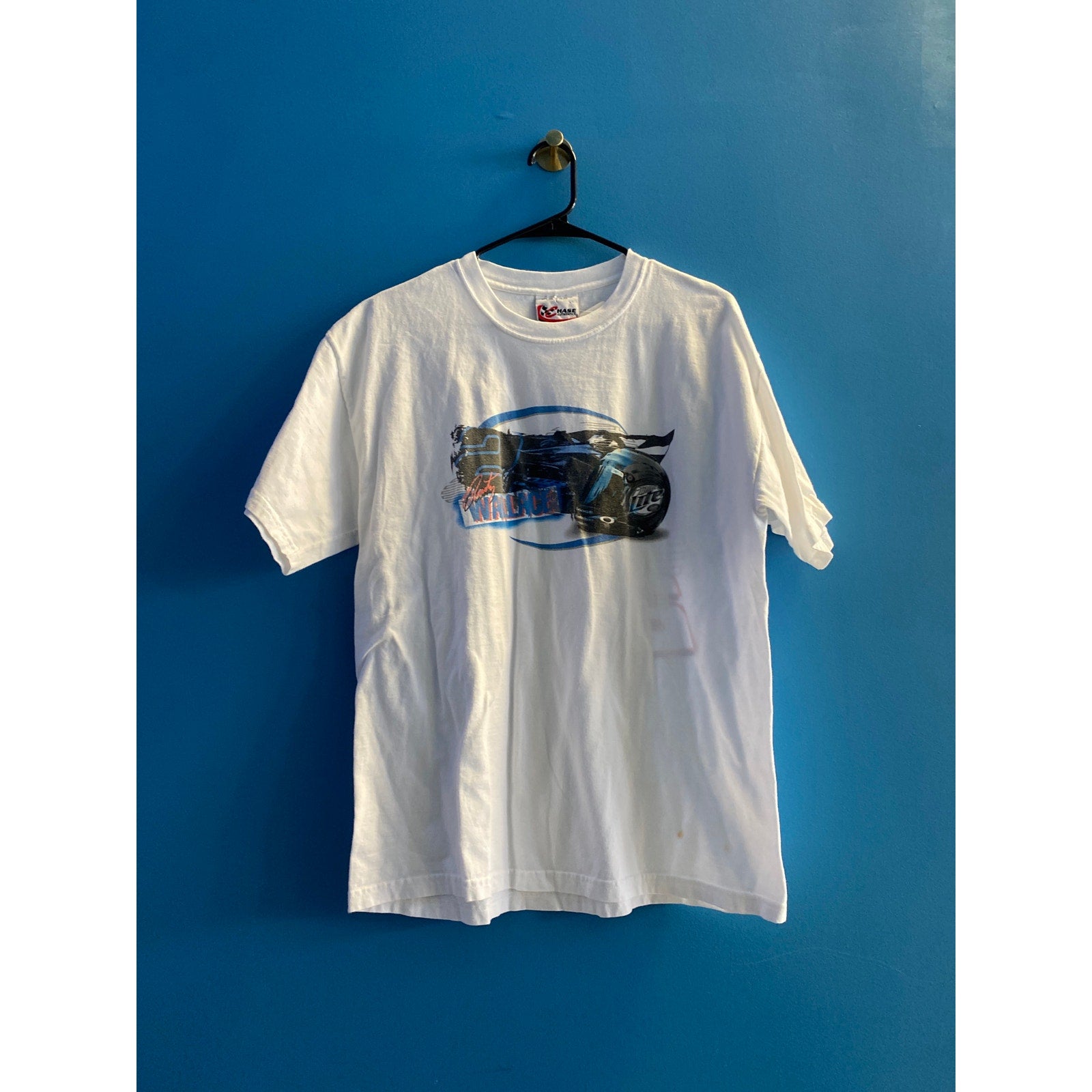 Chase Authentics Rusty Wallace Race Team Miller Lite Nascar White Shirt Large