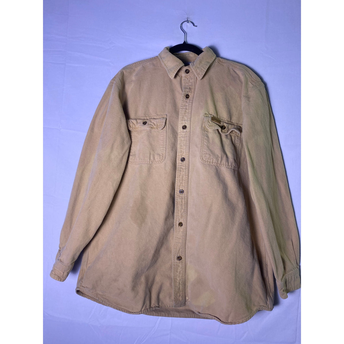 Carhartt Work Shirt Original Fit Flannel Button Up Long Sleeve Pockets Large