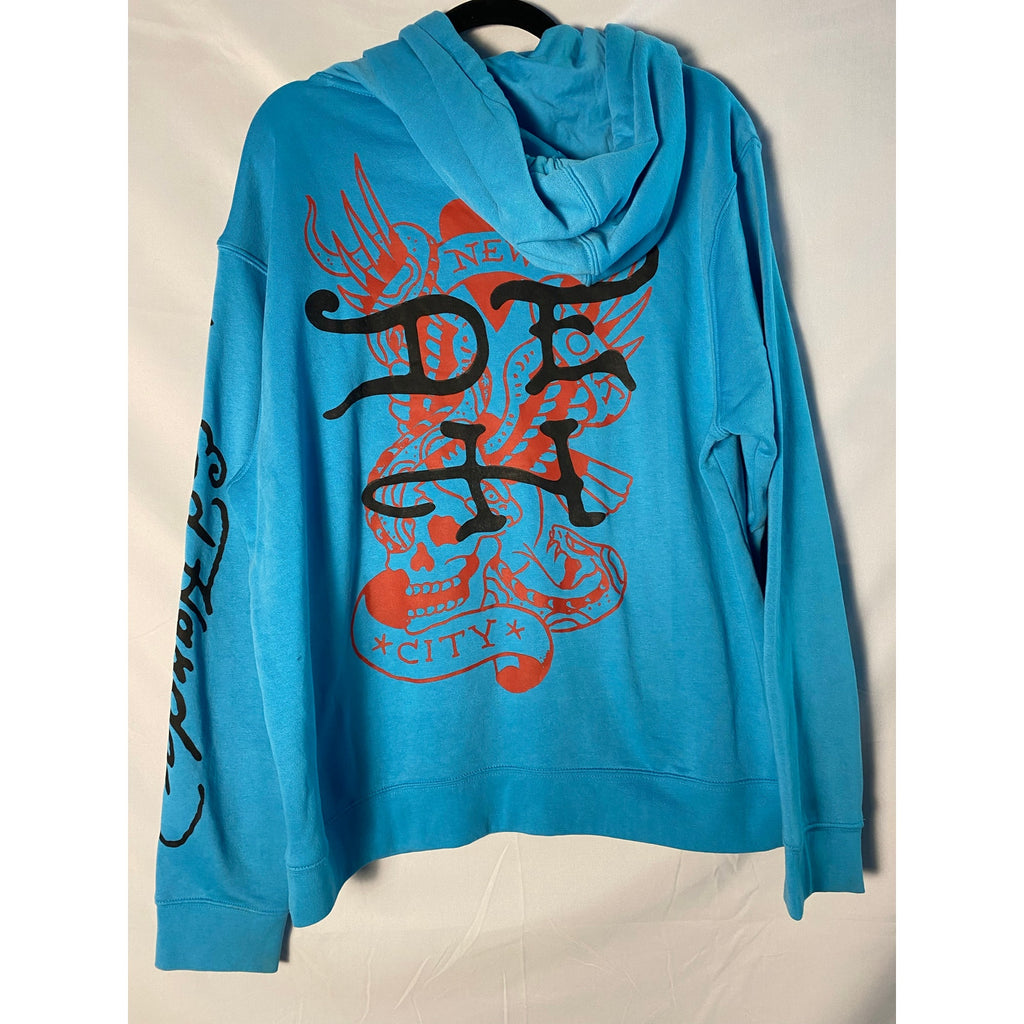 Ed Hardy Blue Large Hoodie
