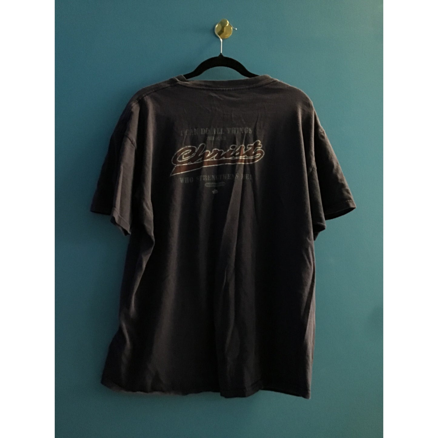 Y2K Delta Property of Jesus 1 Corinthians Print Black Shirt Adult Size XL