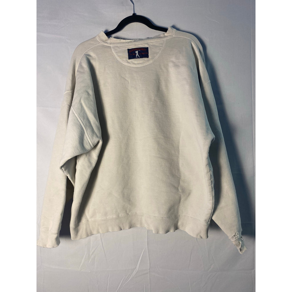 Vintage 90s IU Indiana University White Crewneck Sweater Pullover Men's Size XL