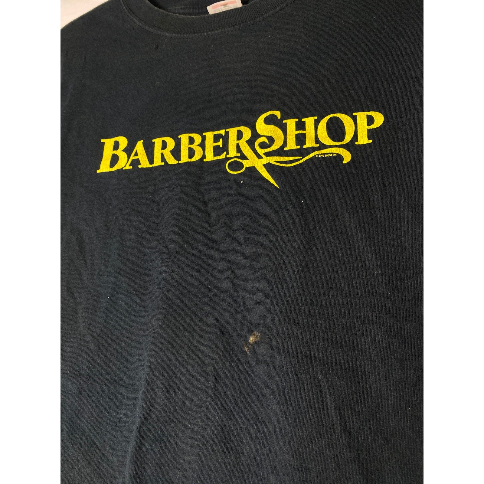 Anvil A Barber Shop Hair History Print Black T-shirt Men's Size XL