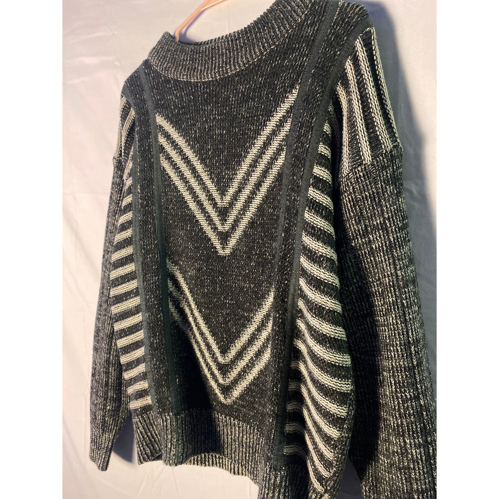 Green Vintage Chevron Sweater