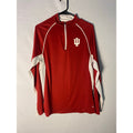 IU Indiana University Red Quarter Zip Shirt Long Sleeve Athletic Men's Medium