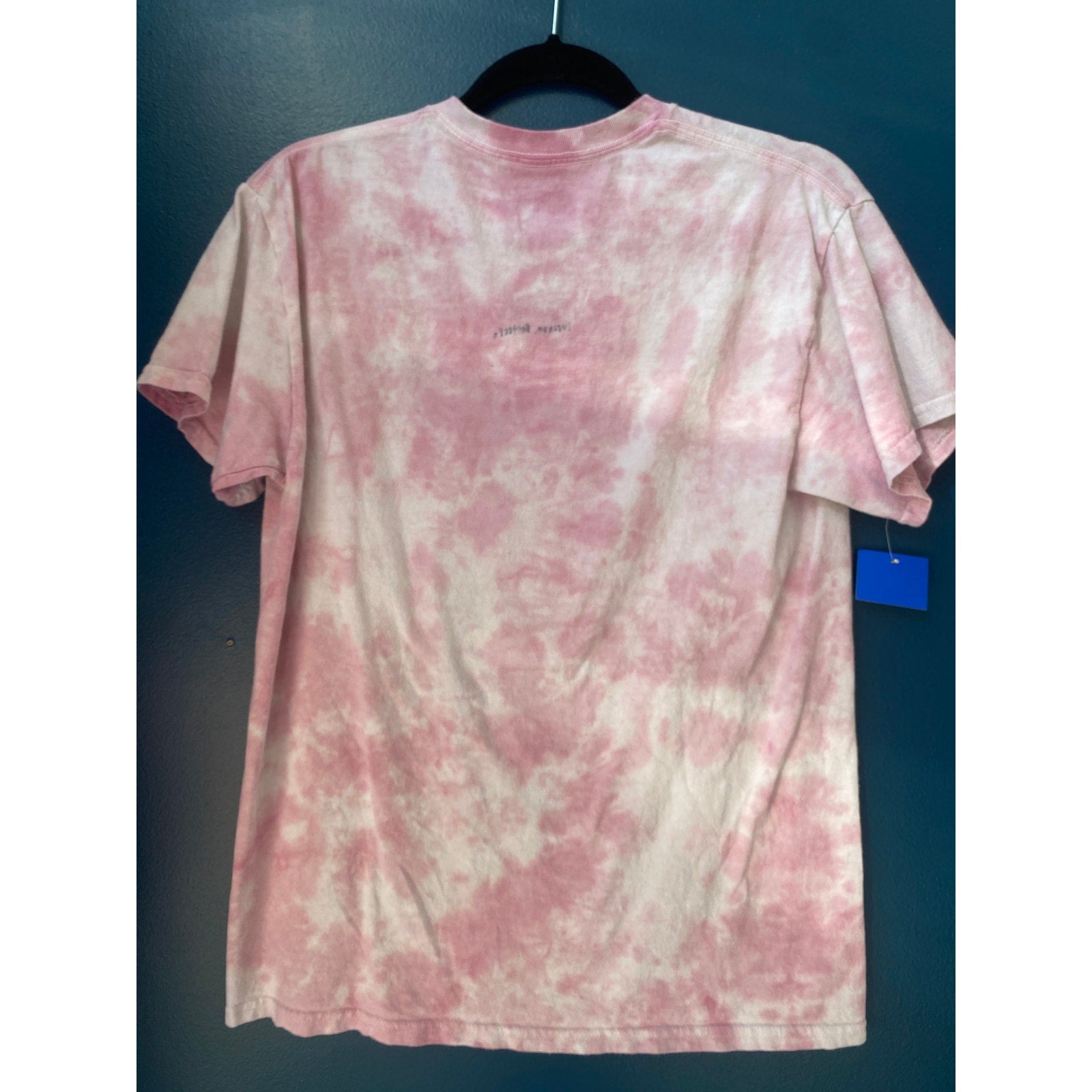 Nirvana Smiley Graphic Pink Tie Dye Women Short Sleeve Shirt Womens Size Medium