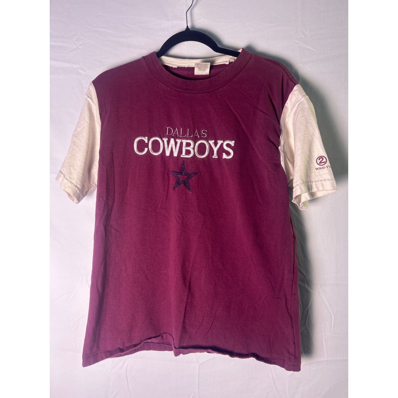 Vintage 80s Embroidered Dallas Cowboys Two-Tone Shirt Men's Size XL