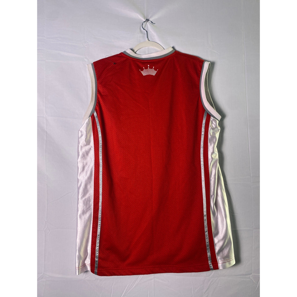 BUDWEISER Official Shirt Sleeveless Jersey Thick Red DBL Mesh Bud Embroidered L