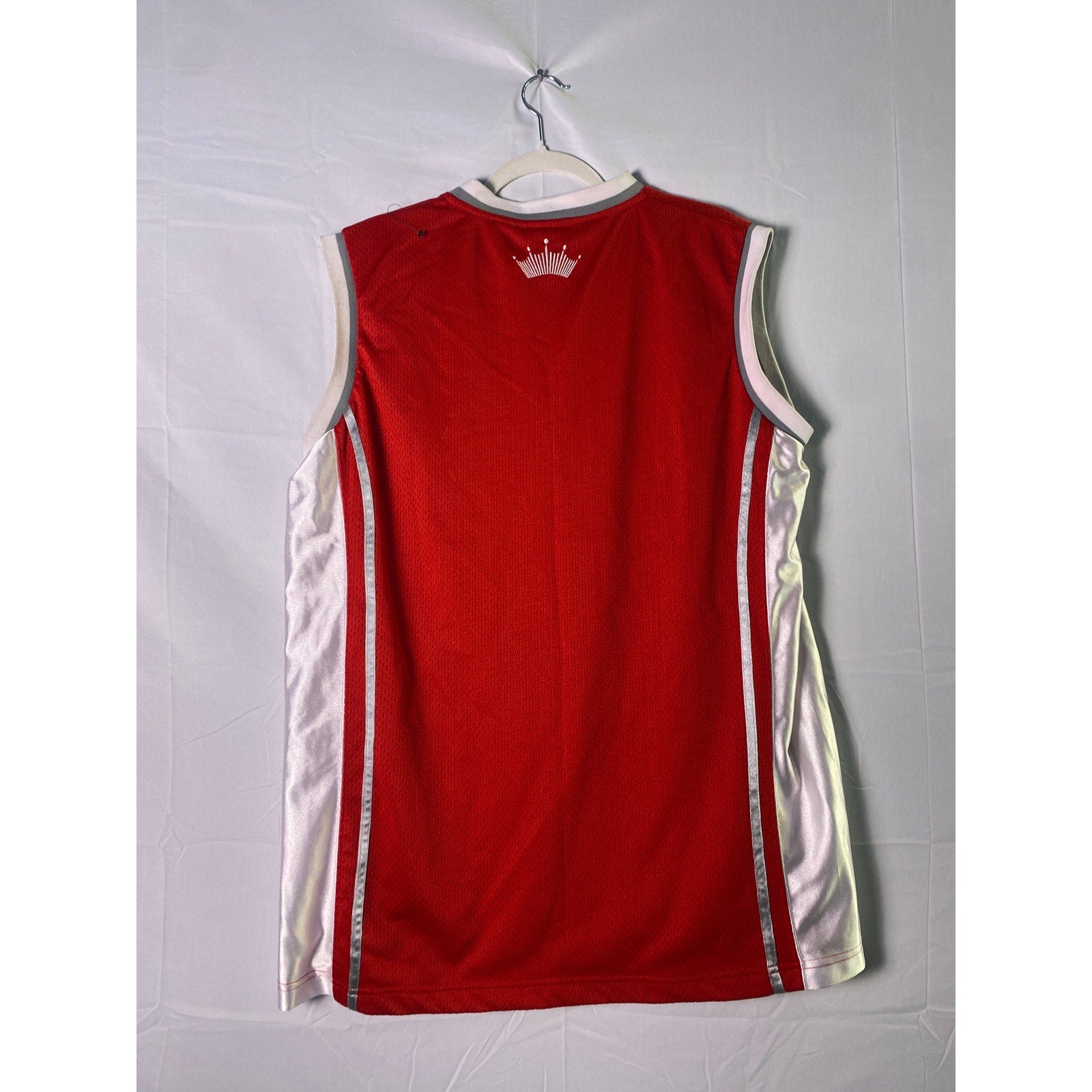 BUDWEISER Official Shirt Sleeveless Jersey Thick Red DBL Mesh Bud Embroidered L